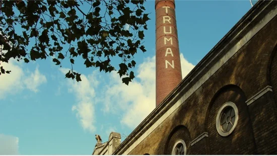 An exterior photograph of the Milo Creative studio which is located in the Old Truman Brewery, Brick Lane, London.