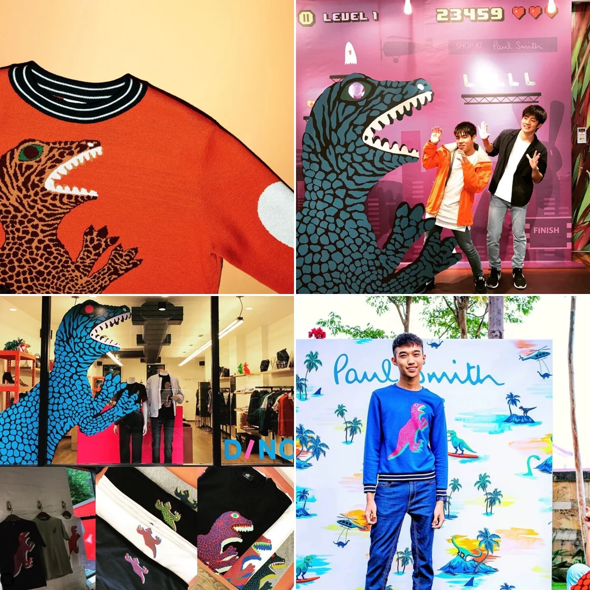 The Paul Smith Dino Jumper fashion range and game proved popular in Japan