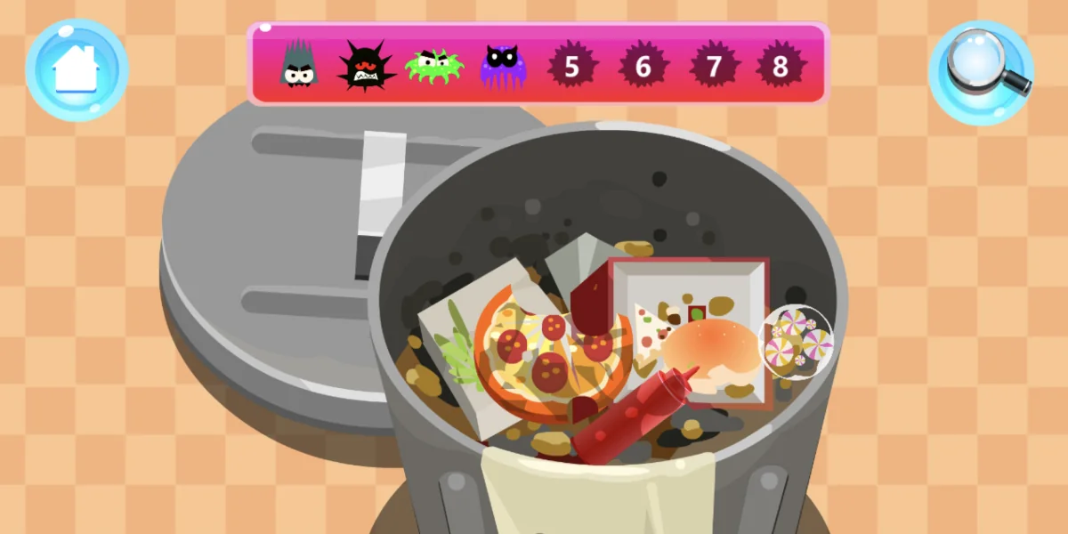 An image depicting Germ Zapper - An early years app for children that we developed for WaterAid