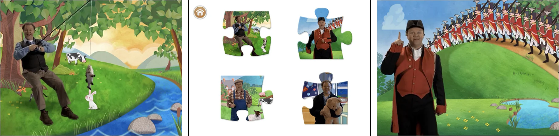 Screenshots from the Jig-Songs App