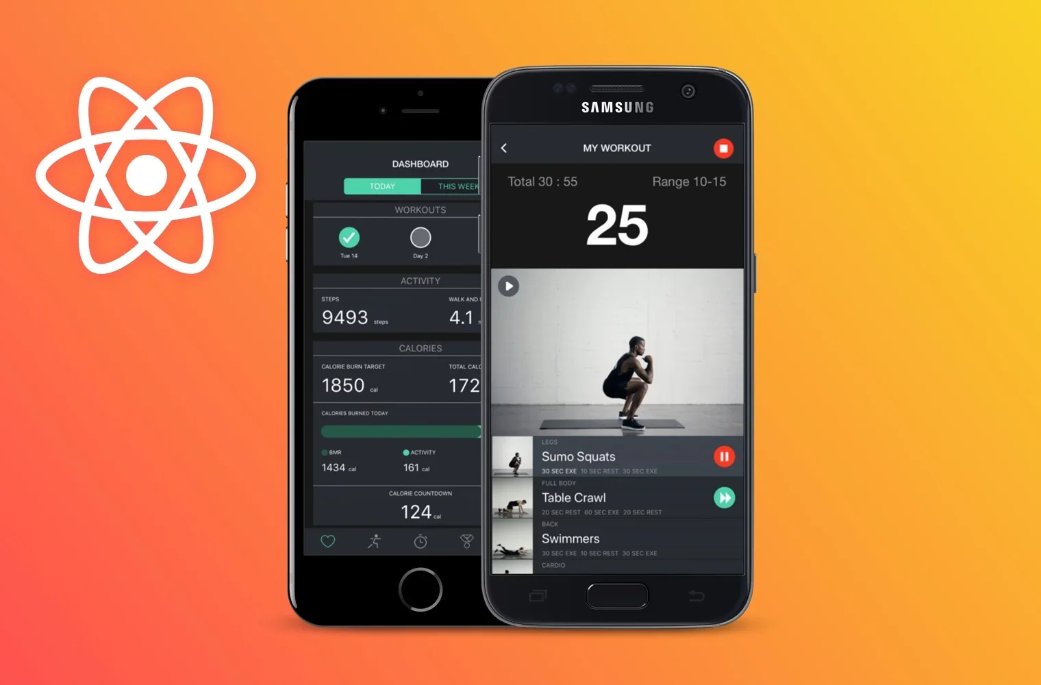 An image depicting the FitVo app. An app built by our React Native developers that integrates with Apple HealthKit and Google Fit.